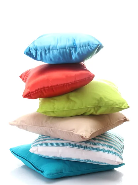 Jasne poduszki izolowane na białym — Zdjęcie stockowe