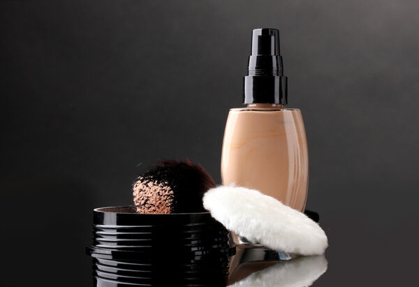 Сosmetics isolated on black
