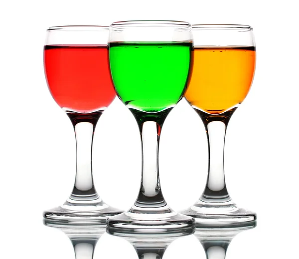 stock image Alcoholic cocktails isolated on white