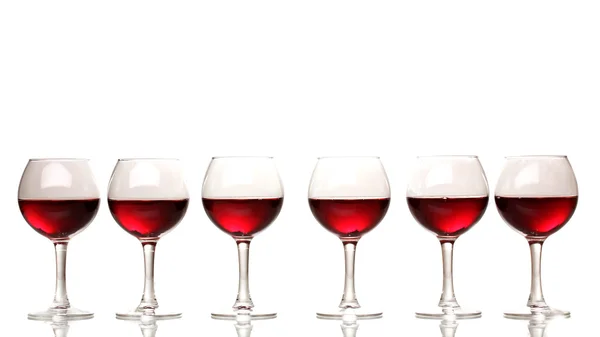 Elszigetelt fehér wineglasses — Stock Fotó