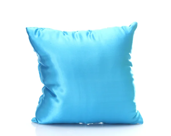 Blu cuscino luminoso isolato su bianco — Foto Stock