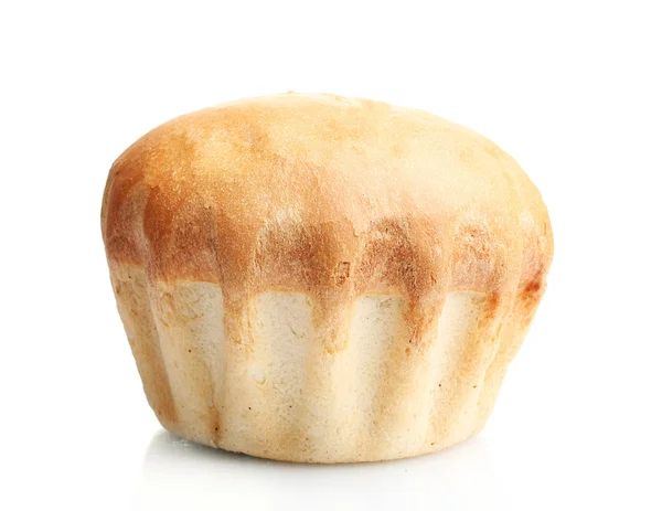 Chutné bílý chléb, izolované na bílém — Stock fotografie