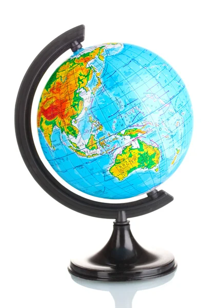 Globe in Ukrainian language isolated on white — Stock Photo, Image