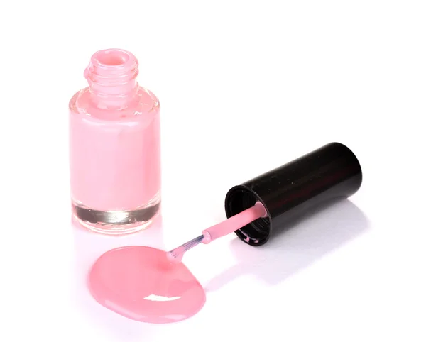 Roze nagellak geïsoleerd op wit — Stockfoto