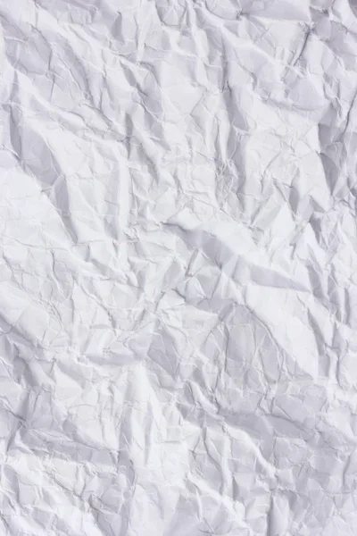 Closeup bílý zmačkaný papír — Stock fotografie
