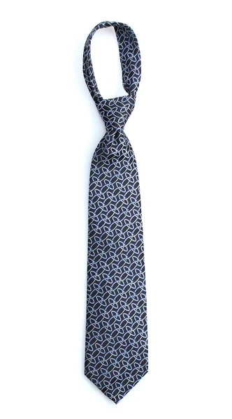 Elegancki krawat niebieski na białym tle — Zdjęcie stockowe