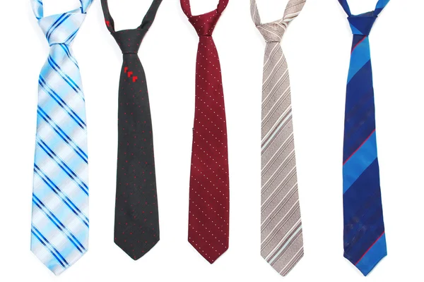 Helle Krawatten isoliert auf weiß — Stockfoto