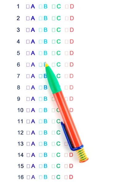 A, b, c, d test yakın çekim — Stok fotoğraf