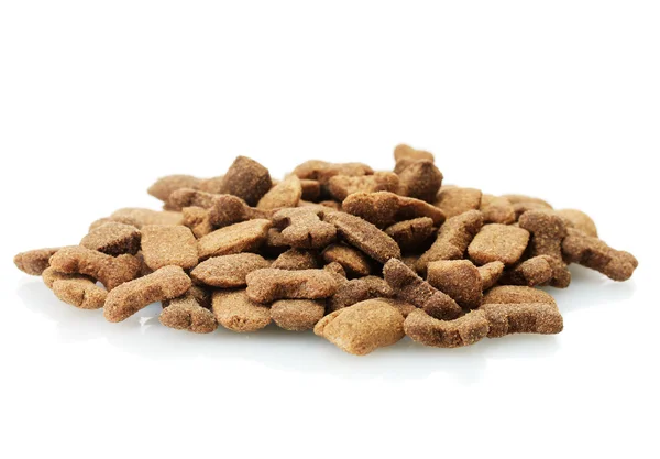 Dry dog food isolated on white — Stock Photo, Image