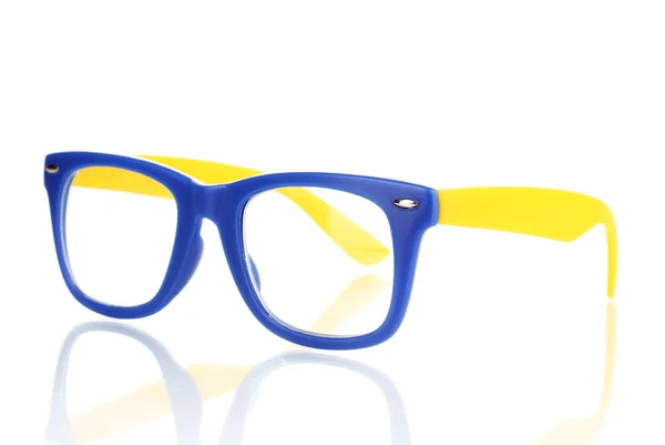 Hermosas gafas de color aisladas en blanco —  Fotos de Stock