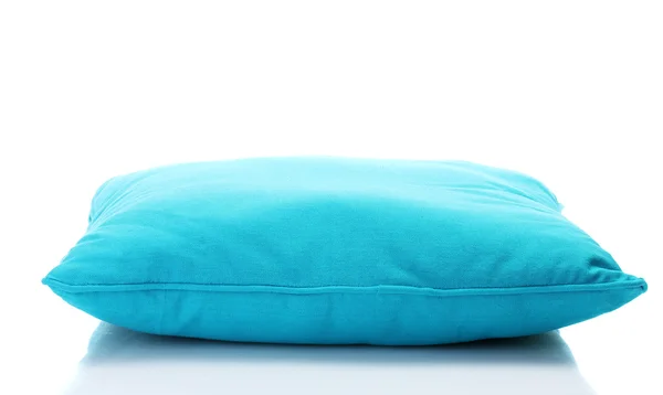 Niebieski jasny poduszkę na białym tle — Zdjęcie stockowe