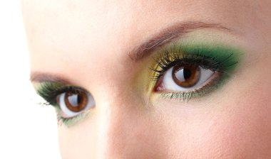 Beautiful female eyes with bright make-up clipart