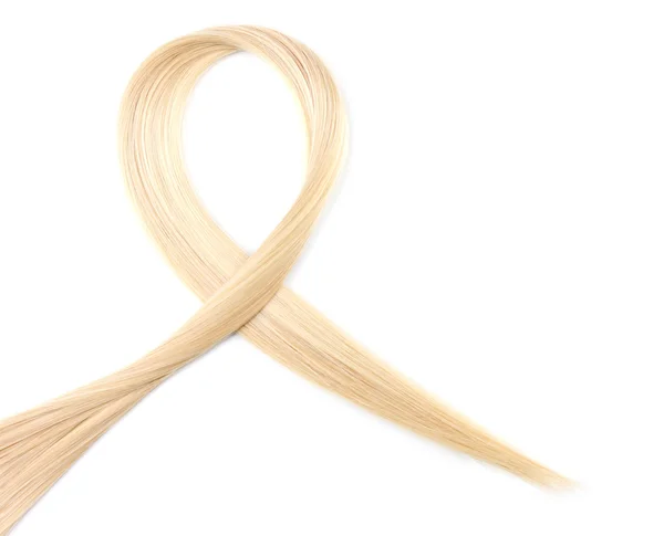 Parul blond stralucitor izolat pe alb — Fotografie, imagine de stoc