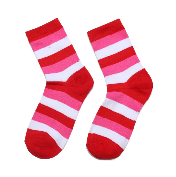 Striped socks isolated on white — Stock Photo, Image