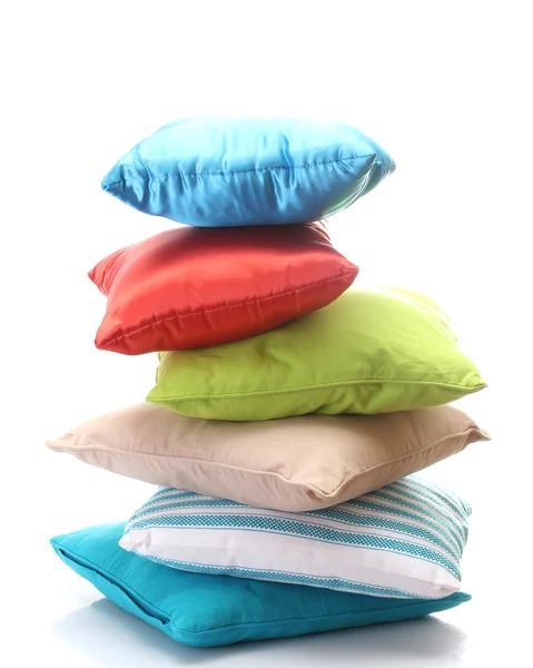 Jasne poduszki izolowane na białym — Zdjęcie stockowe