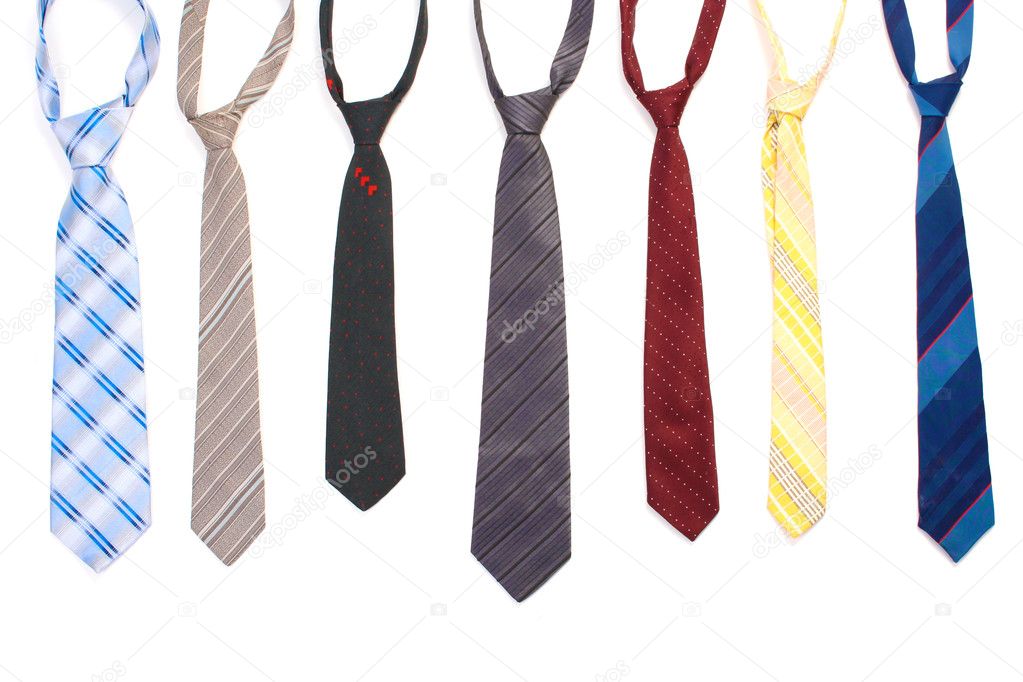 Ties isolated on white