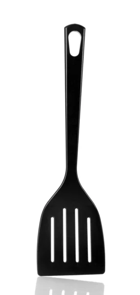Black kitchen spatula isolated on white — Stock Photo, Image