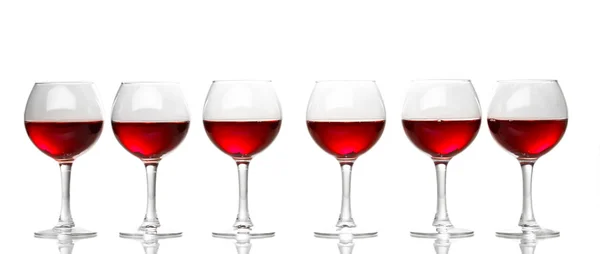 Elszigetelt fehér wineglasses — Stock Fotó
