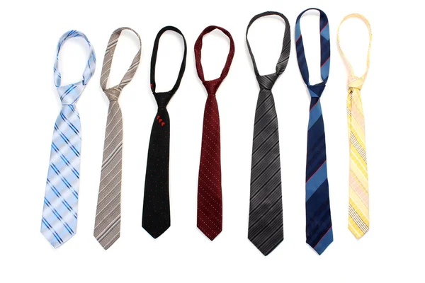 Ties isolated on white — Stock Photo, Image