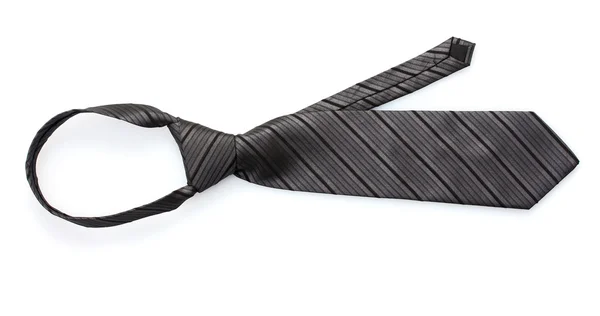 Elegant grey tie isolated on white — Stock Photo, Image