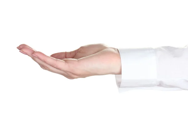 Γυναικείο χέρι απομονωμένο στο λευκό — Φωτογραφία Αρχείου