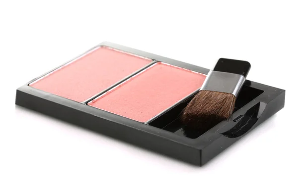 Make-up blusher i rutan isolerad på vit — Stockfoto