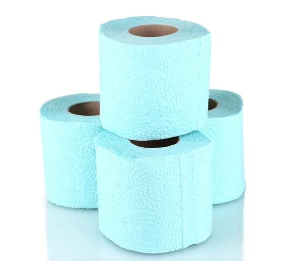 Rolki papieru toaletowego izolowane na biało — Zdjęcie stockowe