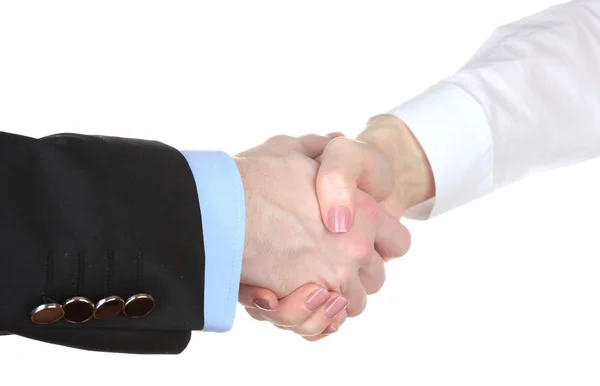 Obchodní handshake izolované na bílém — Stock fotografie