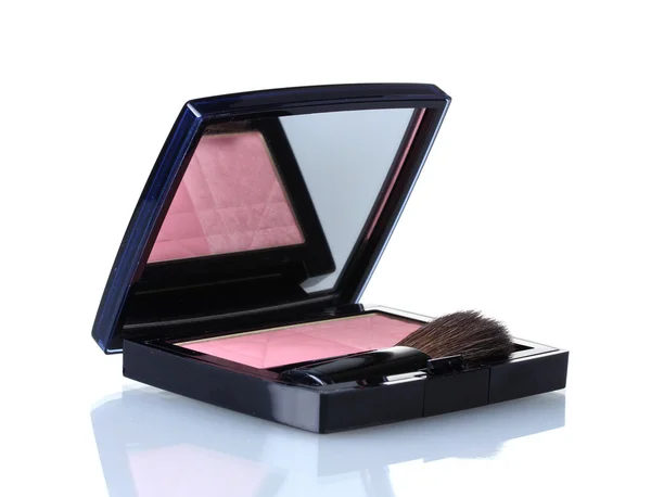 Maquillaje colorete en caja aislada en blanco — Foto de Stock