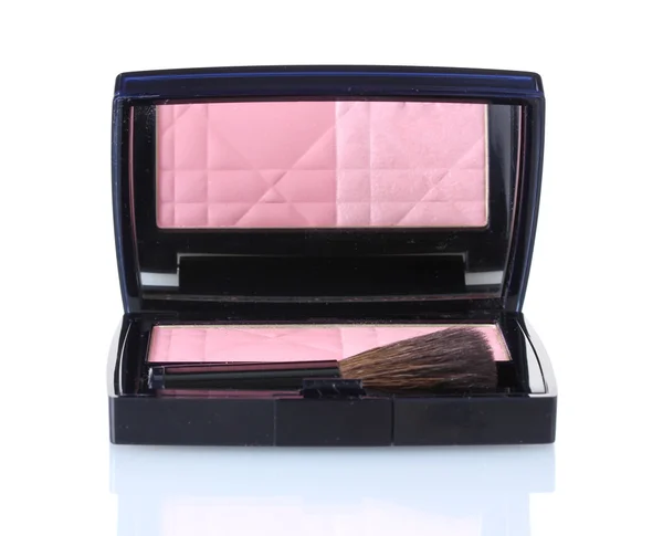 Make-up blusher in box isolated on white — Stock Photo, Image