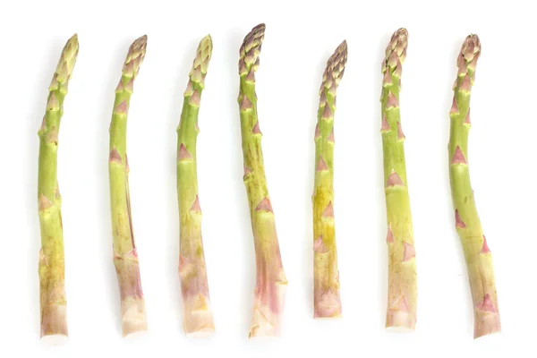 stock image Delicious fresh asparagus isolated on white