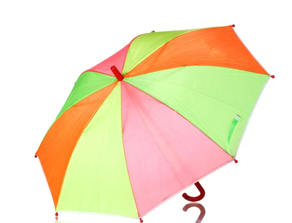 白で隔離される多着色された傘 — ストック写真