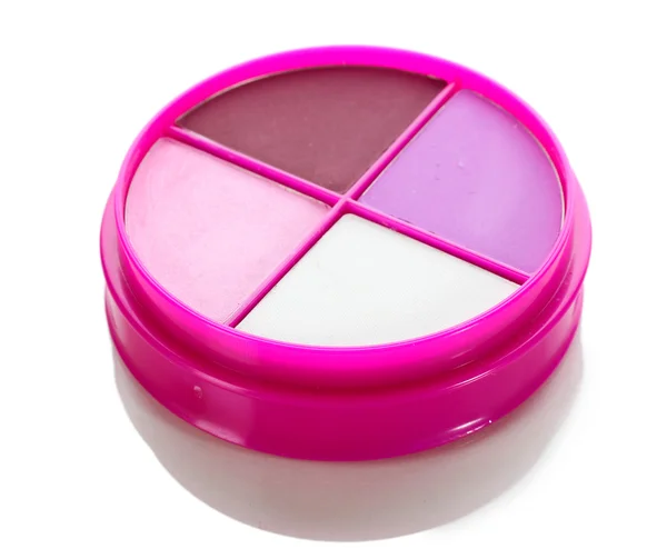 Ombretto in scatola rosa isolato su bianco — Foto Stock