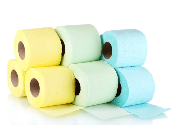 Rolls of toilet paper isolated on white Stock Picture
