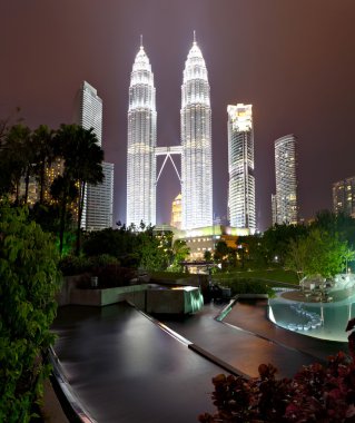 Petronas Towers at Night, Kuala Lumpur clipart