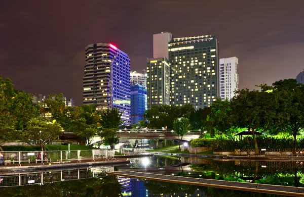 吉隆坡夜天际线 — 图库照片