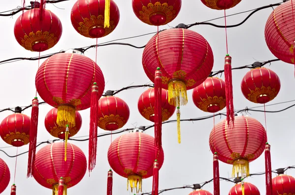 中国的灯笼在压住侯庙，吉隆坡 — 图库照片