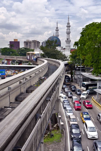 Monorail i Kuala Lumpur - Stock-foto