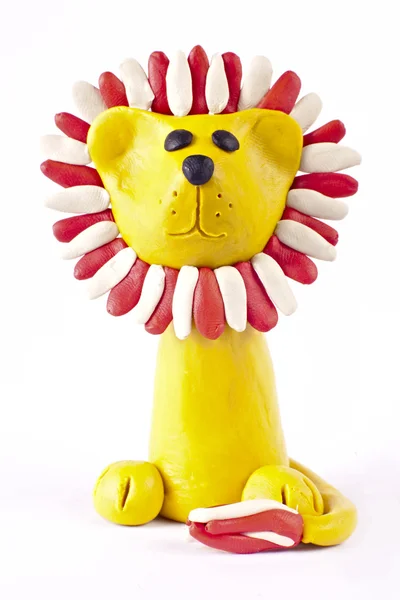 Plasticine lion — Stock Photo, Image