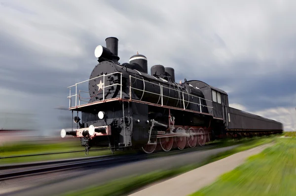 モーションの蒸気機関車 — ストック写真