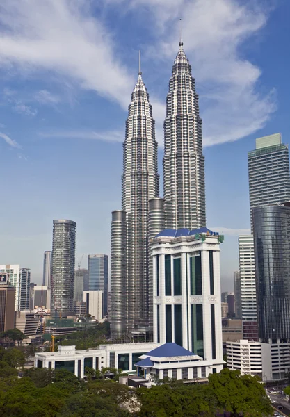 Torres Petronas em Kuala Lumpur, Malásia — Fotografia de Stock