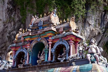 Roof of hindu temple, Batu caves, Kuala lumpur clipart