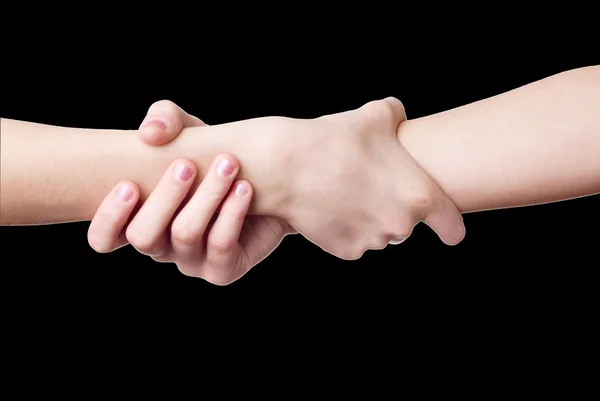 Handshake between two to love. — Stock Photo, Image