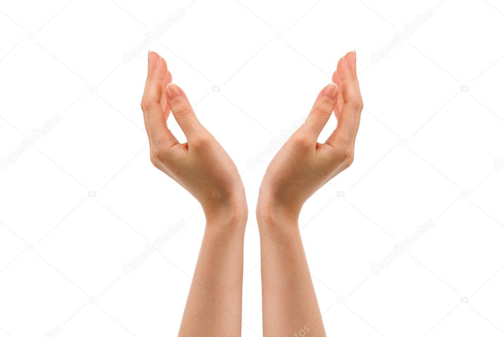 Woman hand with showing freedom concept.