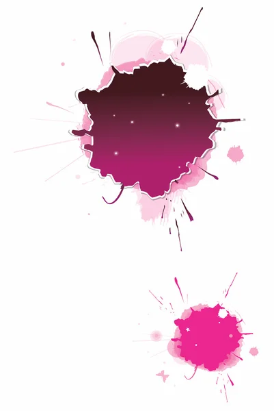 Pink paint blot on white background. — Stock Photo, Image