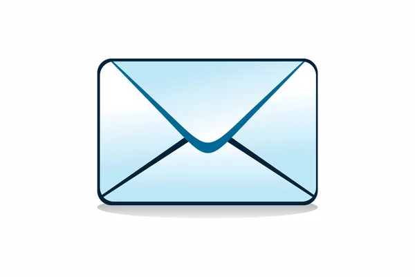 E-mail ikona w kolorze białym na na białym tle obraz 3d renderowania i części — Zdjęcie stockowe