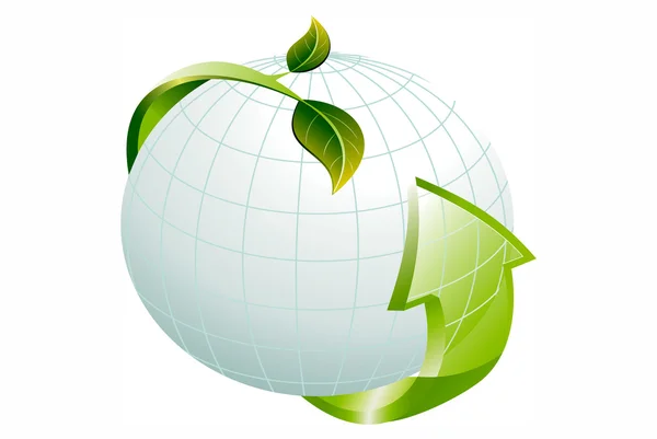 圆绿色环境和业务概念 — 图库照片