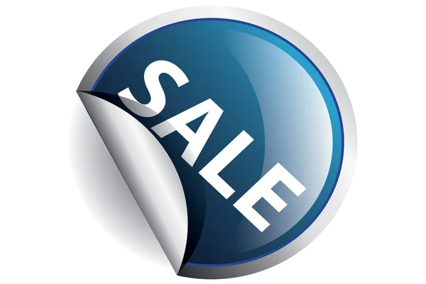 Etichetta vendita Adesivo su sfondo bianco — Foto Stock