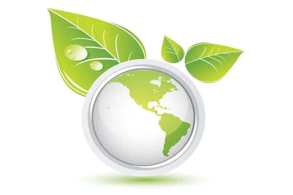 World and green leaves — Stock Photo, Image
