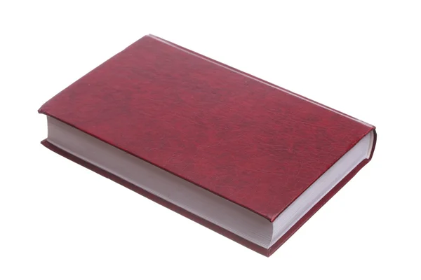 Izole kırmızı kitap — Stok fotoğraf